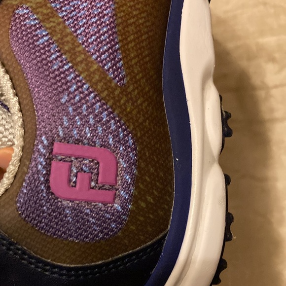 Footjoy Women’s Empower BOA Navy Plum Golf Shoe - Picture 6 of 8